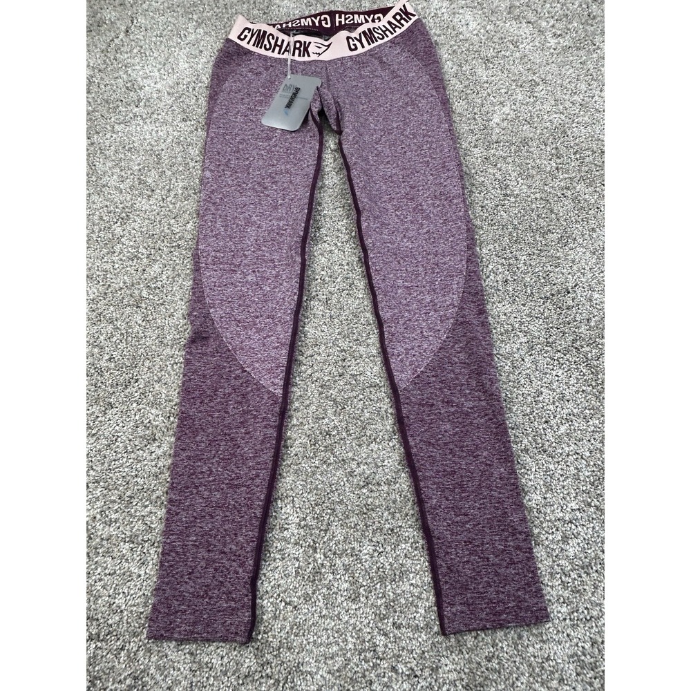 New Gymshark Flex Legging V3 Dark Ruby Marl/Blush Nude Women's Size Small #0233